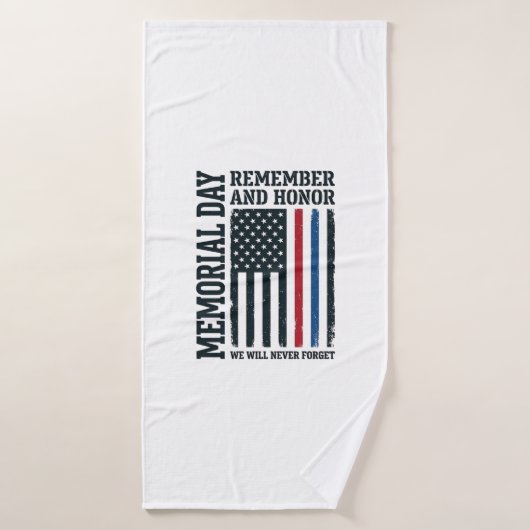 Jour du Souvenir Hommage et Tribut Vector Des (Serviette de bain)