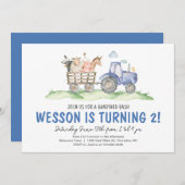 Jour du tracteur, Invitation d'anniversaire de fer (Devant / Derrière)