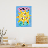 Jour ensoleillé - Joli soleil Poster Mur Art (Cuisine)