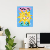 Jour ensoleillé - Joli soleil Poster Mur Art (Bureau à domicile)
