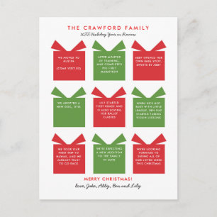 Jour férié année d'examen Noël Carte postale