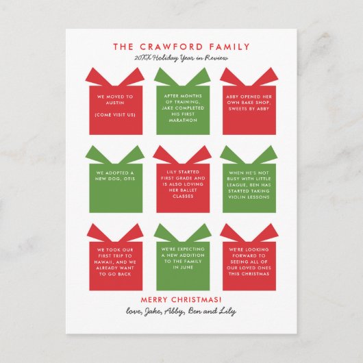 Jour férié année d'examen Noël Carte postale (Devant)