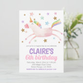Jour magique Unicorn Anniversaire Invitation (Debout devant)