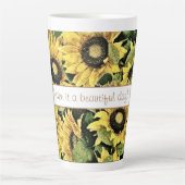 Jour magnifique Tournesol latte Mug (Devant)