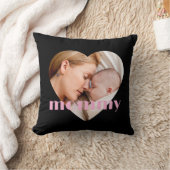 jour mère mignonne photo coeur Jeter oreiller (Couverture)