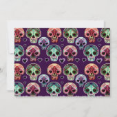 Jour moderne de la Fiesta morte Invitations rose n (Dos)