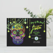 Jour moderne de la mort Fiesta Invitations crâne à (Debout devant)