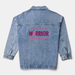 Jour Mondial du Cancer Warriorin Pink Denim Jacket