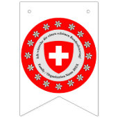 Jour national suisse Drapeau Edelweiss (Deuxième drapeau)