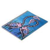 Jour rose de paires de Flamant rose du carnet mort (Côté gauche)