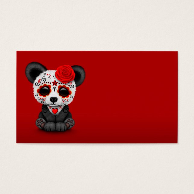 Jour rouge du Panda crâne de sucre mort (Devant)