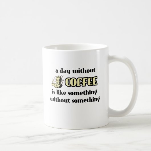 Jour sans café Mug drôle Humour (Droite)