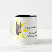 Jour sans Dobie mignon Doberman Mug (Devant gauche)