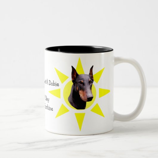 Jour sans Dobie mignon Doberman Mug (Droit)