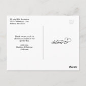 Jour sucré | Carte postale mariage Merci (Dos)