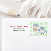 JOUR SUR LA VACHE FERME ÉTIQUETTES DE ADRESSE IMPR (En situation)