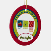Jour type pour mon Beagle | Ornement (Droite)