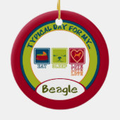 Jour type pour mon Beagle | Ornement (Dos)