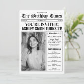 Journal 21e anniversaire Invitation avec programme (Debout devant)