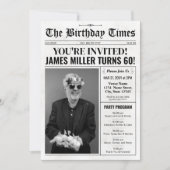 Journal 60e anniversaire de fête Invitation et pro (Devant)