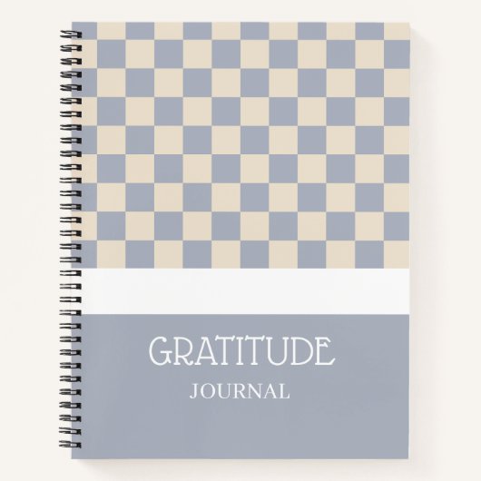 Journal à carreaux de gratitude (Devant)