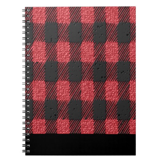 Journal à carreaux rouge et noir (Devant)