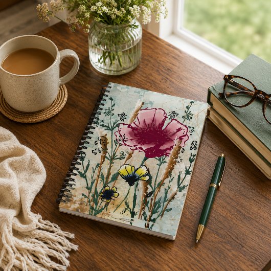 Journal à couverture rigide Fleur Sauvage