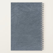 Journal à l'aspect cuir bleu gris (Verso)
