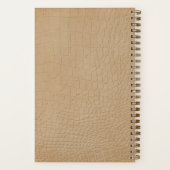 Journal à l'aspect cuir marron (Verso)