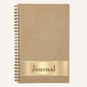 Journal à l'aspect cuir marron (Recto)