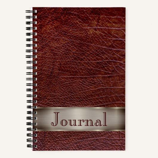 Journal à l'aspect cuir rouge (Recto)