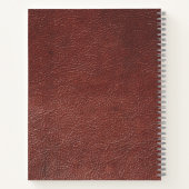Journal à l'aspect de cuir vieilli avec feuille d' (Dos)