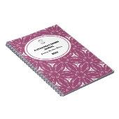 Journal à motif de fleurs aquarelles roses florale (Côté Droit)
