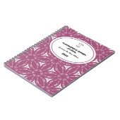 Journal à motif de fleurs aquarelles roses florale (Côté gauche)