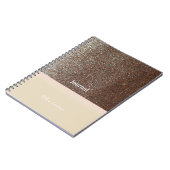 Journal à paillettes fausses rose rougissant (Côté gauche)