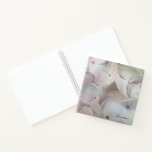 Journal à puces Pastel Pink Hydrangea Blossoms (Intérieur)