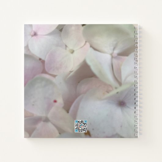 Journal à puces Pastel Pink Hydrangea Blossoms (Dos)