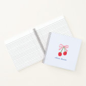 Journal à reliure | Nœud coquet cerise Mignon (Intérieur)