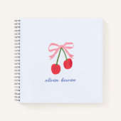 Journal à reliure | Nœud coquet cerise Mignon (Devant)