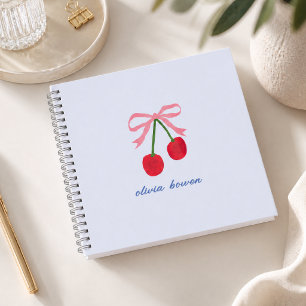 Journal à reliure Nœud coquet cerise Mignon