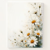 Journal à reliure spirale Fleur de marguerite Prin (Dos)