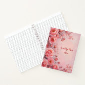 Journal à reliure spirale Roses roses roses d'été (Intérieur)