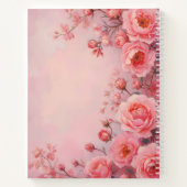 Journal à reliure spirale Roses roses roses d'été (Dos)
