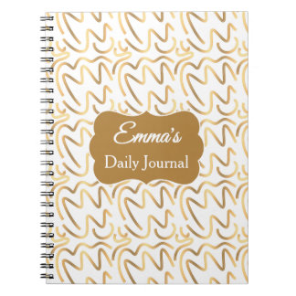 Journal à spirale minimaliste personnalisé