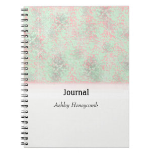 Journal Abstrait avec Taches Roses et Vertes