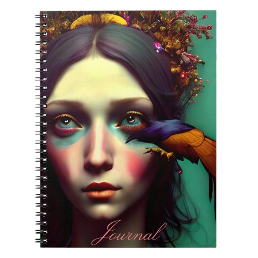 Journal Abstrait moderne de filles colorées (Devant)