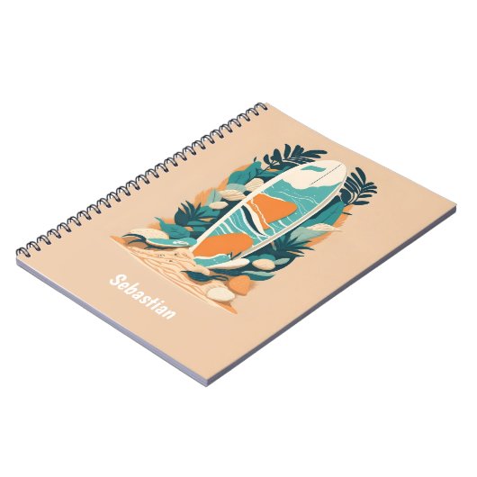 Journal abstrait pour adolescent de planche de sur (Côté gauche)