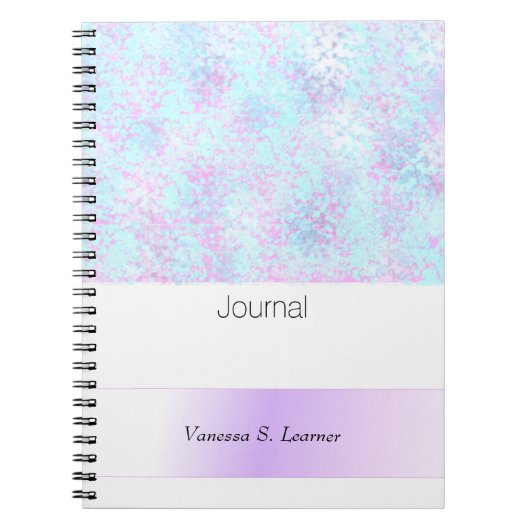 Journal Abstrait Tacheté de Bleu Violet (Devant)