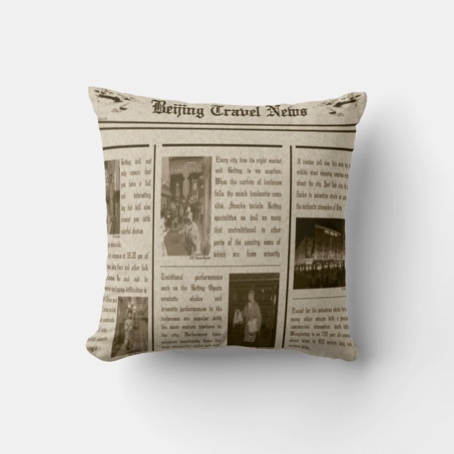 Journal américain MoJo Coussin (Recto)