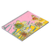Journal aquarelle à fleurs de jonquilles (Côté gauche)